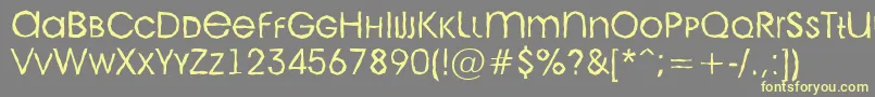 AAvantecpslcbrkLight Font – Yellow Fonts on Gray Background