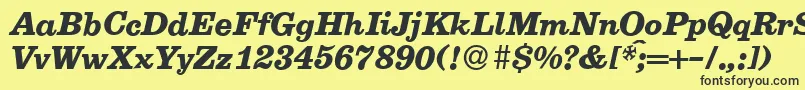 E710RomanBolditalic Font – Black Fonts on Yellow Background