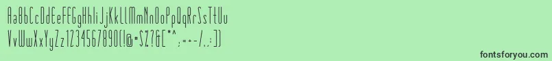 フォントMatchbook – 緑の背景に黒い文字