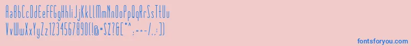 Matchbook-Schriftart – Blaue Schriften auf rosa Hintergrund