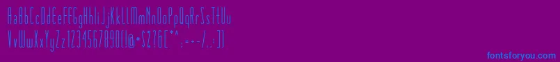 Fonte Matchbook – fontes azuis em um fundo violeta
