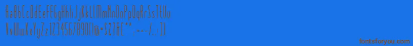 Czcionka Matchbook – brązowe czcionki na niebieskim tle