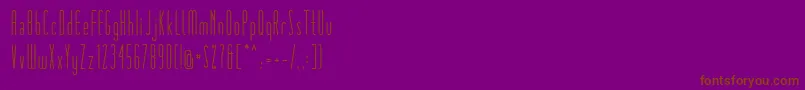 Matchbook-Schriftart – Braune Schriften auf violettem Hintergrund