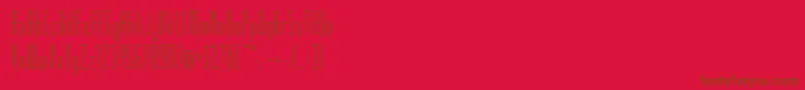 Matchbook Font – Brown Fonts on Red Background