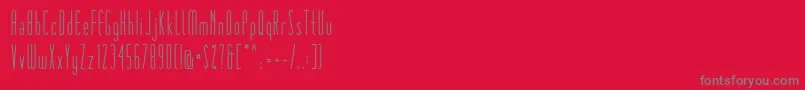 Fonte Matchbook – fontes cinzas em um fundo vermelho