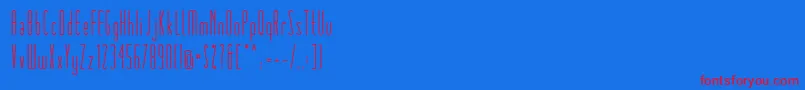 フォントMatchbook – 赤い文字の青い背景