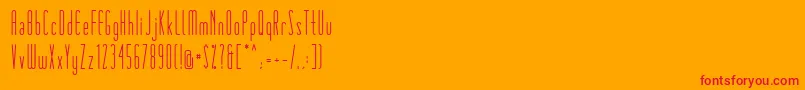 Matchbook Font – Red Fonts on Orange Background