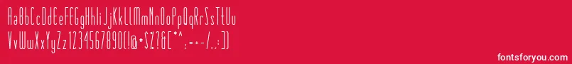 Matchbook Font – White Fonts on Red Background