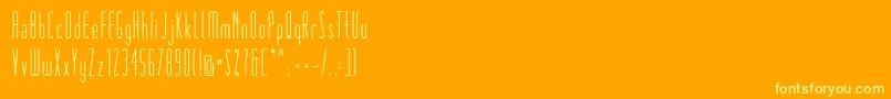 Matchbook Font – Yellow Fonts on Orange Background
