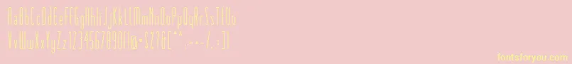 Fonte Matchbook – fontes amarelas em um fundo rosa