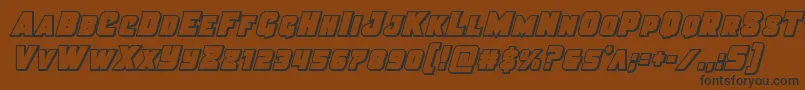 Justicecondout Font – Black Fonts on Brown Background