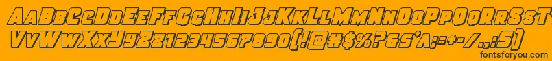 Justicecondout Font – Black Fonts on Orange Background