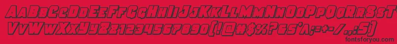 Justicecondout Font – Black Fonts on Red Background