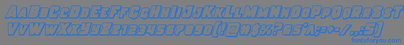 Justicecondout Font – Blue Fonts on Gray Background