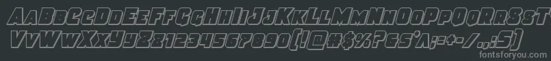 Justicecondout Font – Gray Fonts on Black Background