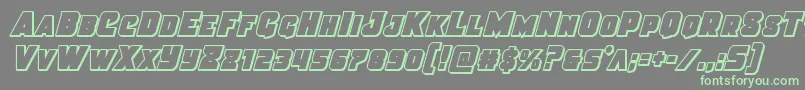 Шрифт Justicecondout – зелёные шрифты на сером фоне