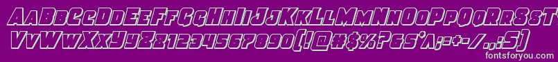 Justicecondout Font – Green Fonts on Purple Background