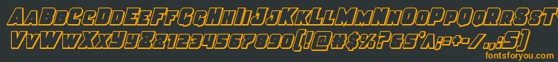 Justicecondout Font – Orange Fonts on Black Background