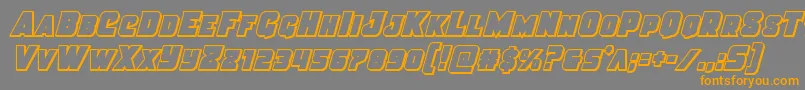 Czcionka Justicecondout – pomarańczowe czcionki na szarym tle