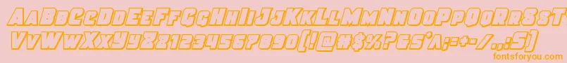 Justicecondout Font – Orange Fonts on Pink Background