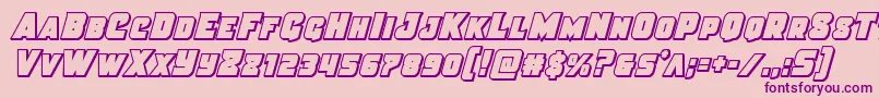 Justicecondout Font – Purple Fonts on Pink Background