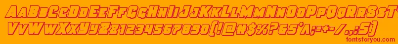 Justicecondout Font – Red Fonts on Orange Background