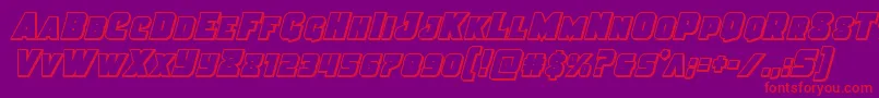 Justicecondout Font – Red Fonts on Purple Background