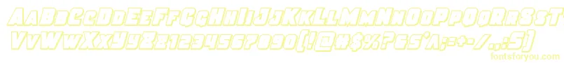 Justicecondout Font – Yellow Fonts on White Background