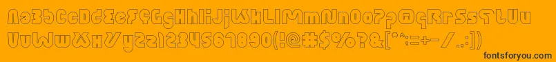 XtremeBikeHollow Font – Black Fonts on Orange Background