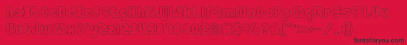 XtremeBikeHollow Font – Black Fonts on Red Background