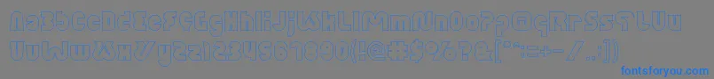 XtremeBikeHollow Font – Blue Fonts on Gray Background