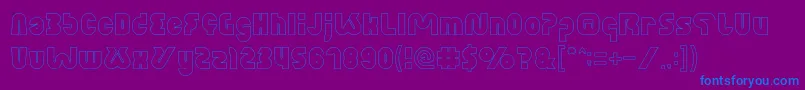 XtremeBikeHollow Font – Blue Fonts on Purple Background