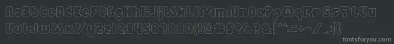 XtremeBikeHollow Font – Gray Fonts on Black Background