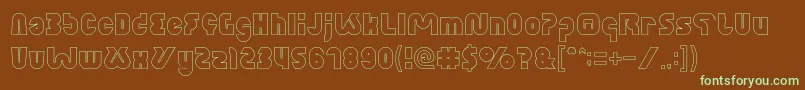 XtremeBikeHollow Font – Green Fonts on Brown Background