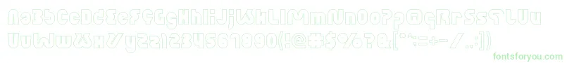 XtremeBikeHollow Font – Green Fonts on White Background