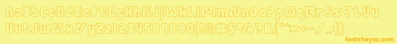 XtremeBikeHollow Font – Orange Fonts on Yellow Background