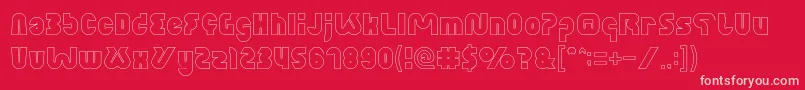 XtremeBikeHollow Font – Pink Fonts on Red Background