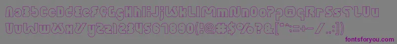 XtremeBikeHollow Font – Purple Fonts on Gray Background