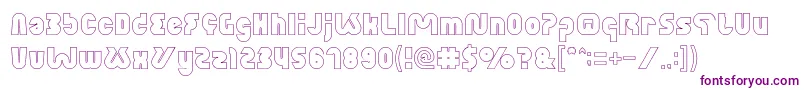 XtremeBikeHollow Font – Purple Fonts on White Background