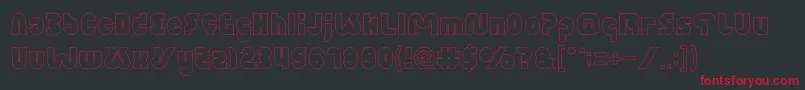 XtremeBikeHollow Font – Red Fonts on Black Background