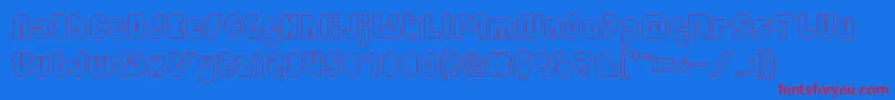 XtremeBikeHollow Font – Red Fonts on Blue Background