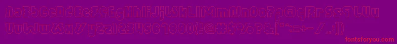 XtremeBikeHollow Font – Red Fonts on Purple Background
