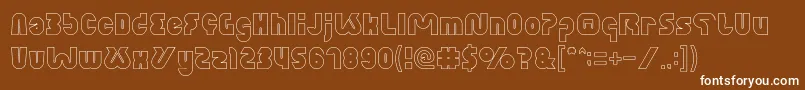 XtremeBikeHollow Font – White Fonts on Brown Background