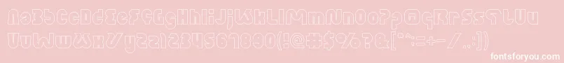 XtremeBikeHollow-Schriftart – Weiße Schriften auf rosa Hintergrund