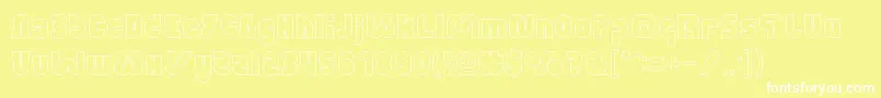 XtremeBikeHollow Font – White Fonts on Yellow Background