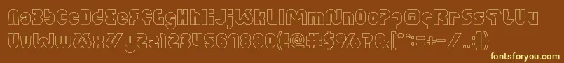 XtremeBikeHollow Font – Yellow Fonts on Brown Background