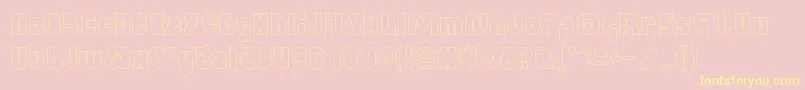 XtremeBikeHollow Font – Yellow Fonts on Pink Background