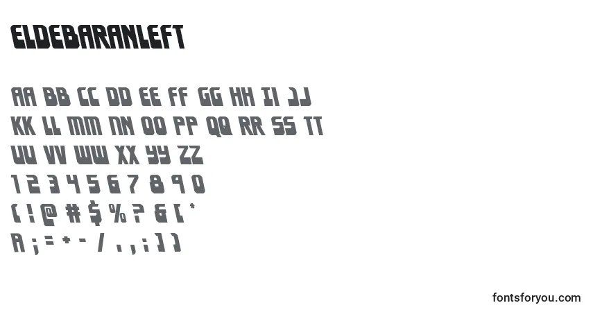 Eldebaranleft Font – alphabet, numbers, special characters