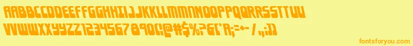 Eldebaranleft Font – Orange Fonts on Yellow Background