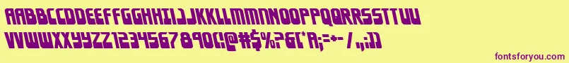 Eldebaranleft Font – Purple Fonts on Yellow Background